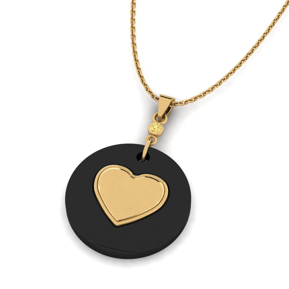 Diamante Amarillo Colgante de Mujer Marten