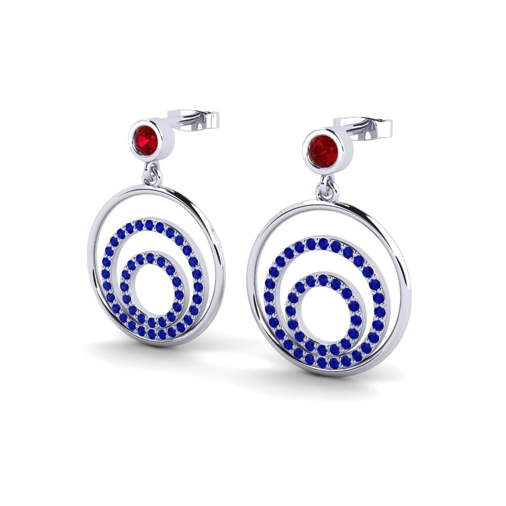 Đá Zirconia Đỏ Bông tai nữ Martilda