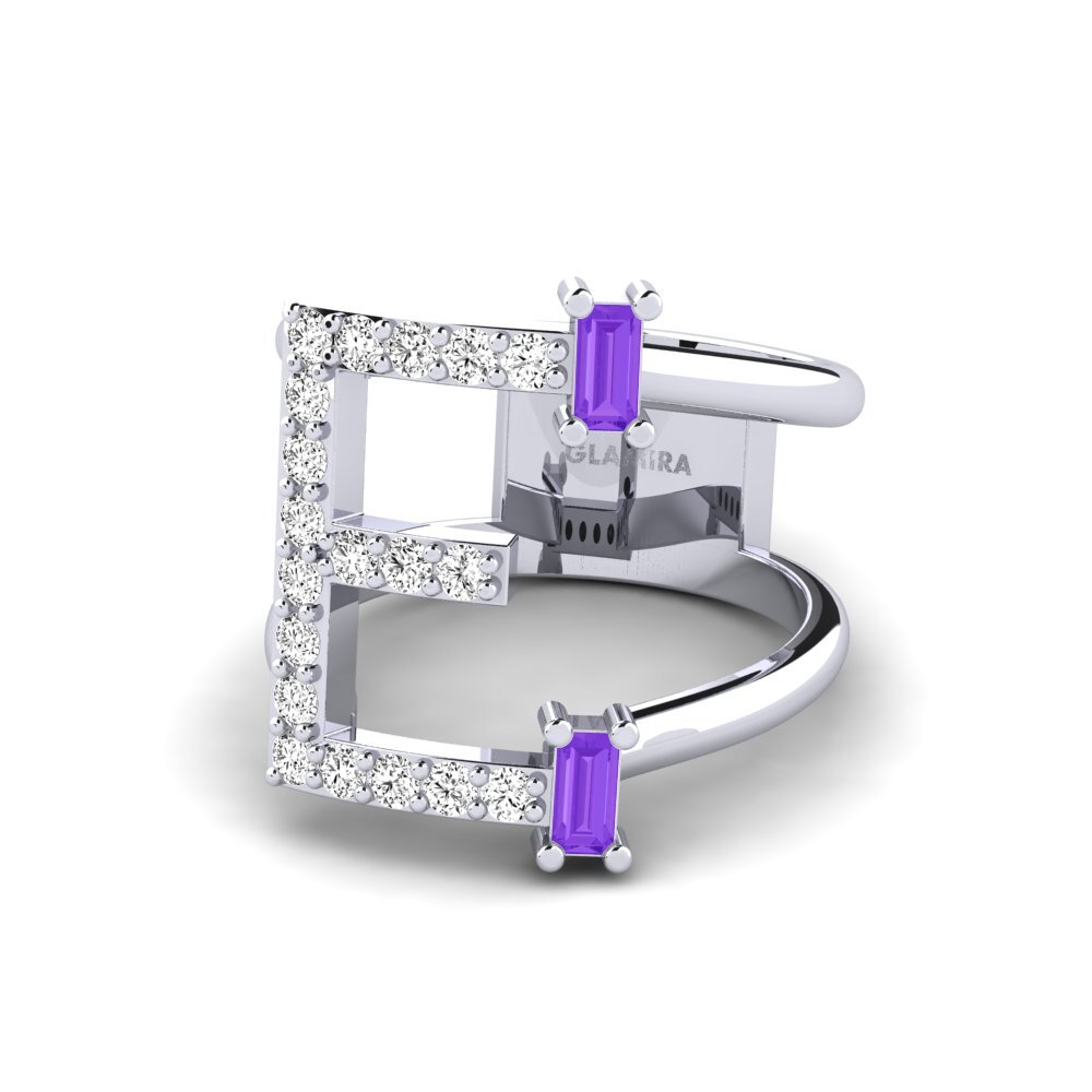Palladium 950 Amethyst SYLVIE Ringe Martox - E