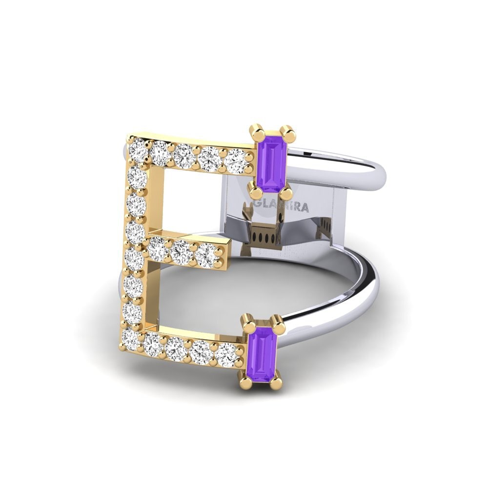 Weiss & Gelbgold 585 Amethyst SYLVIE Ringe Martox - E