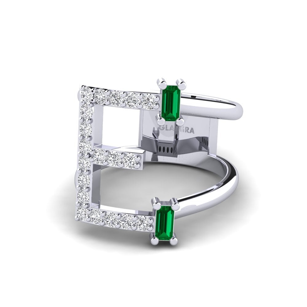 Palladium 950 Grüner Zirkonia SYLVIE Ringe Martox - E