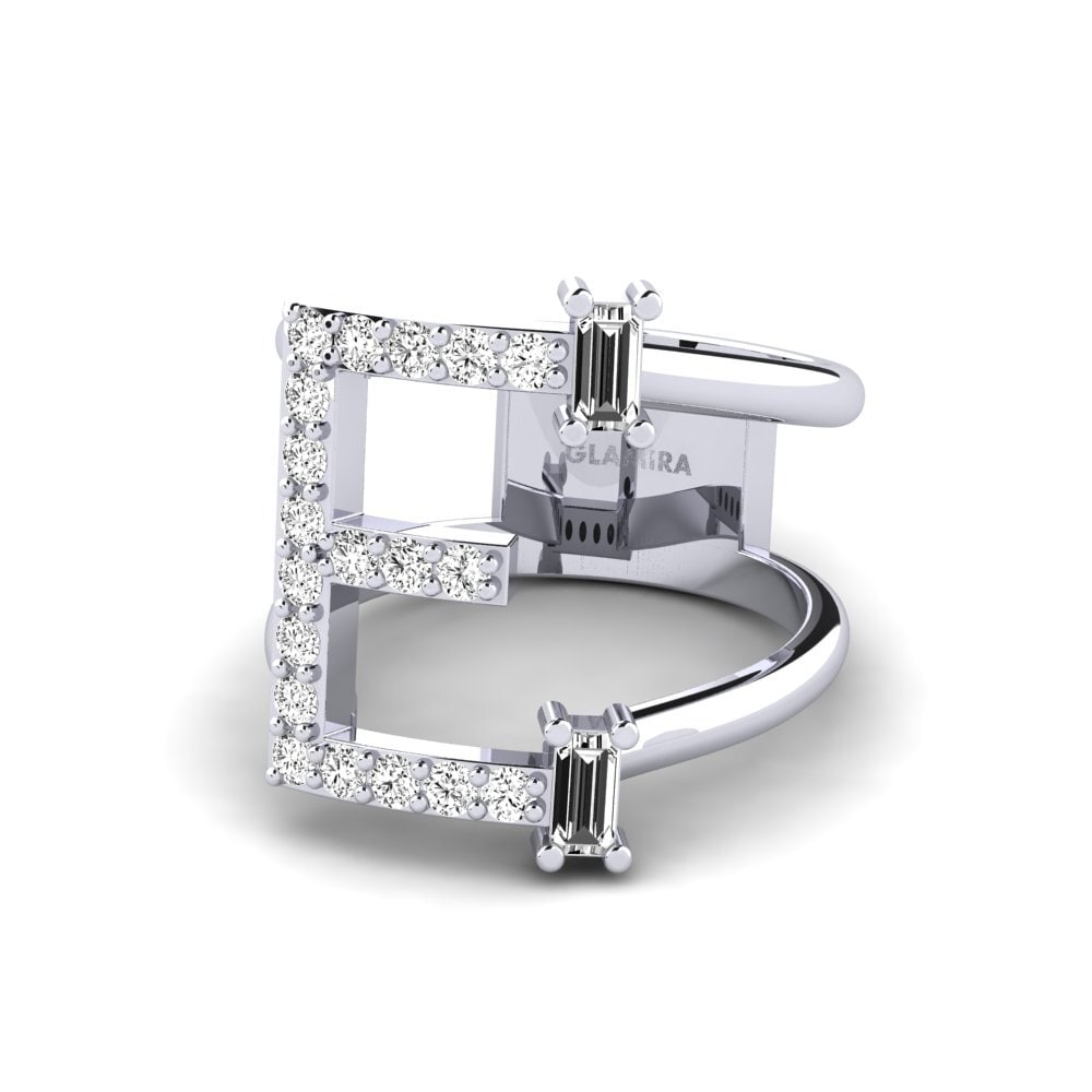 Palladium 950 Moissanit SYLVIE Ringe Martox - E