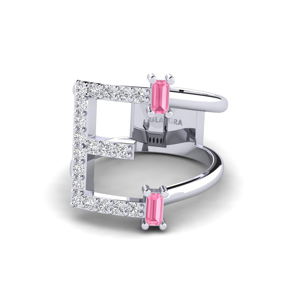 Palladium 950 Rosa Saphir SYLVIE Ringe Martox - E