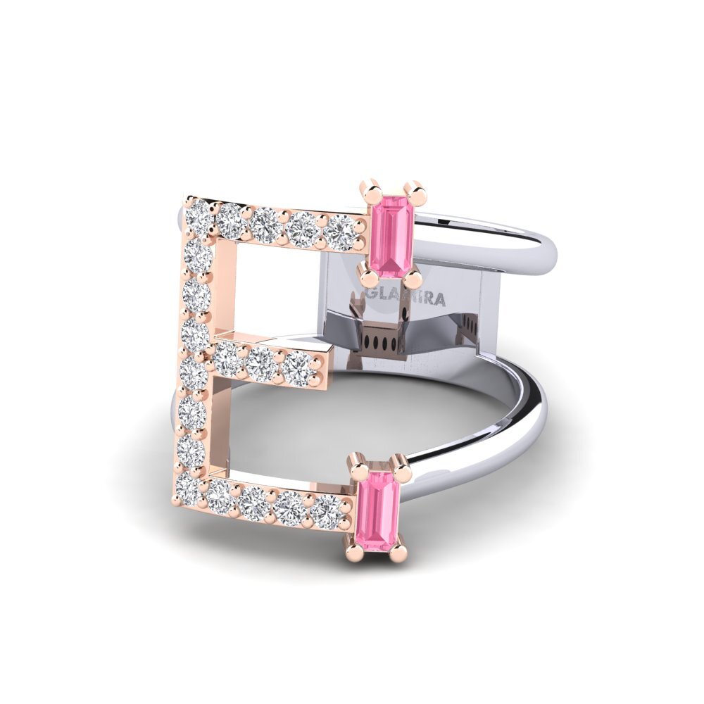 Weiss & Rotgold 585 Rosa Saphir SYLVIE Ringe Martox - E