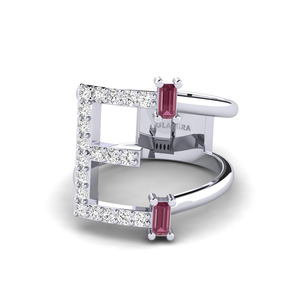 Palladium 950 Rhodolit-Granat SYLVIE Ringe Martox - E