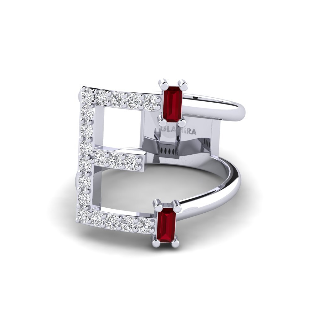 Palladium 950 Roter Zirkonia SYLVIE Ringe Martox - E