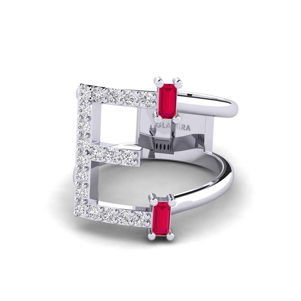 Palladium 950 Rubin SYLVIE Ringe Martox - E