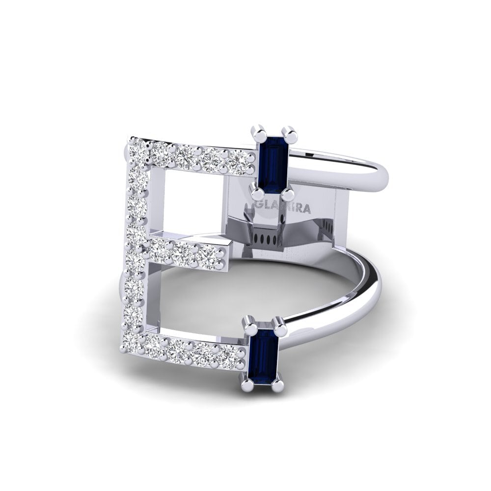 Palladium 950 Saphir SYLVIE Ringe Martox - E