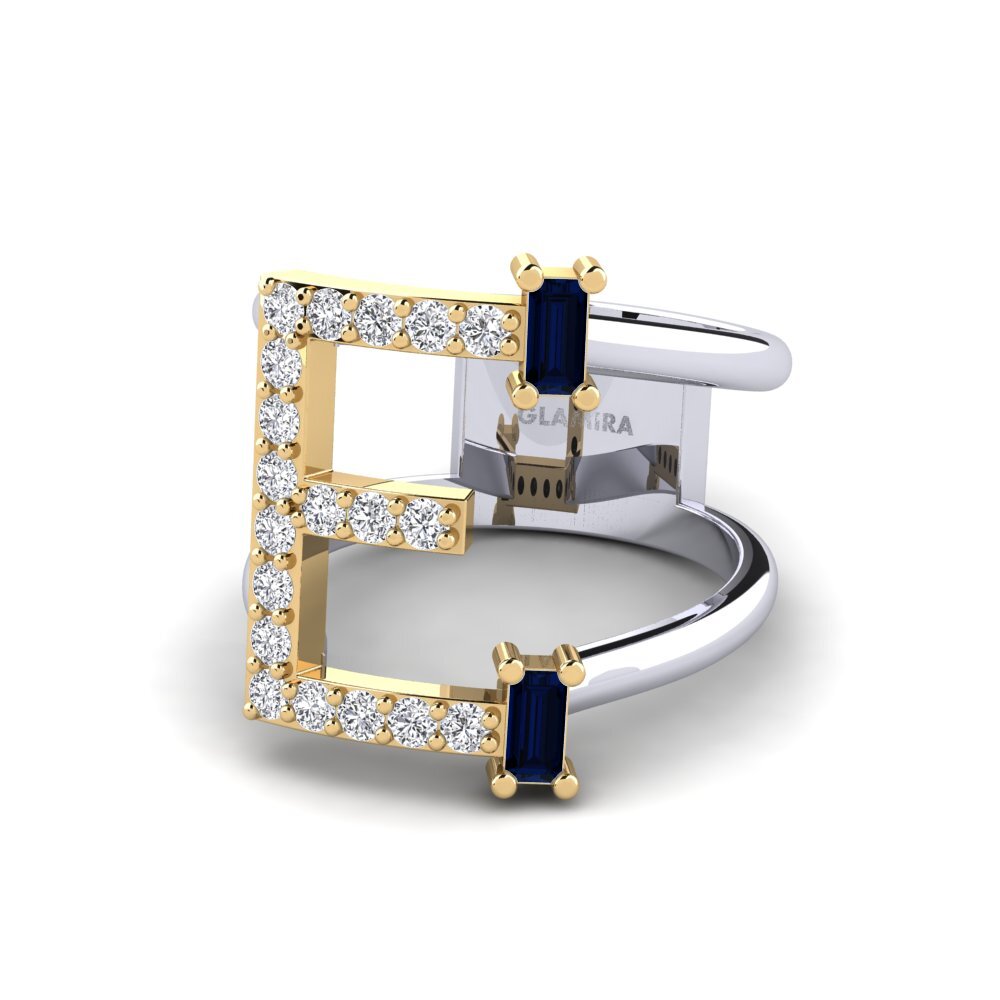 Weiss & Gelbgold 750 Saphir SYLVIE Ringe Martox - E