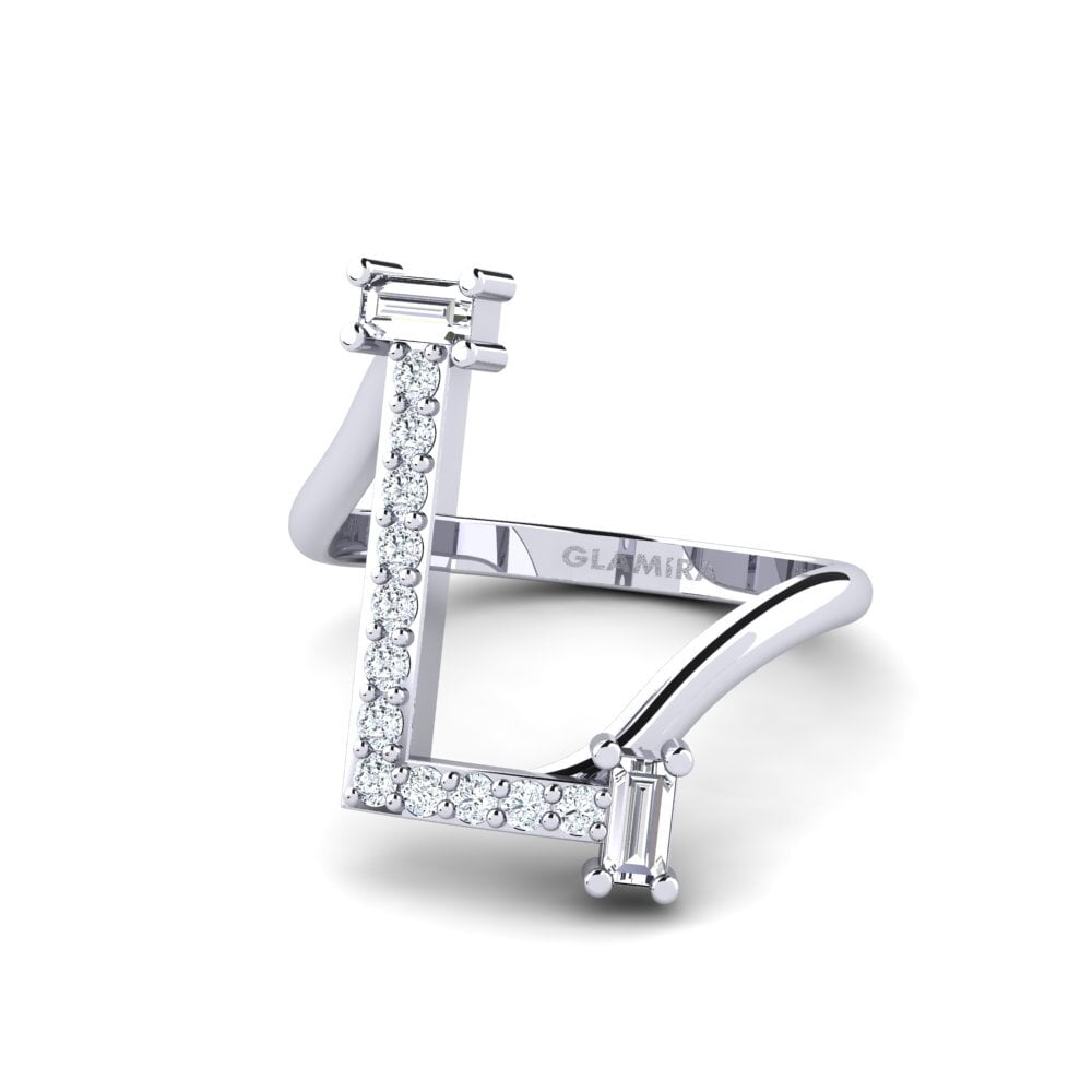 14ct White Gold SYLVIE Ring Martox - L