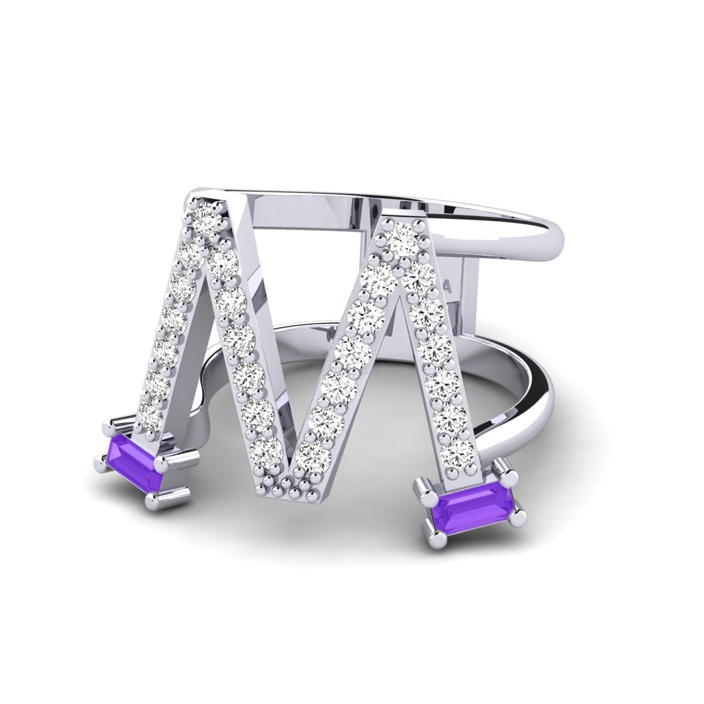 Palladium 950 Amethyst SYLVIE Ringe Martox - M