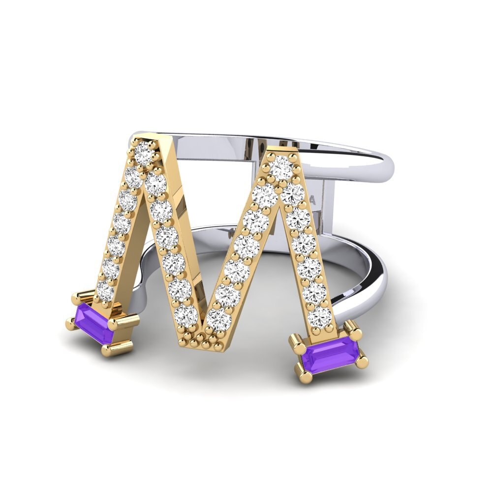 Weiss & Gelbgold 585 Amethyst SYLVIE Ringe Martox - M