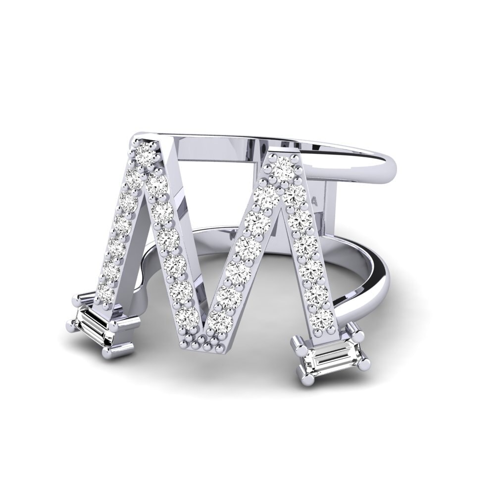 Palladium 950 Moissanit SYLVIE Ringe Martox - M