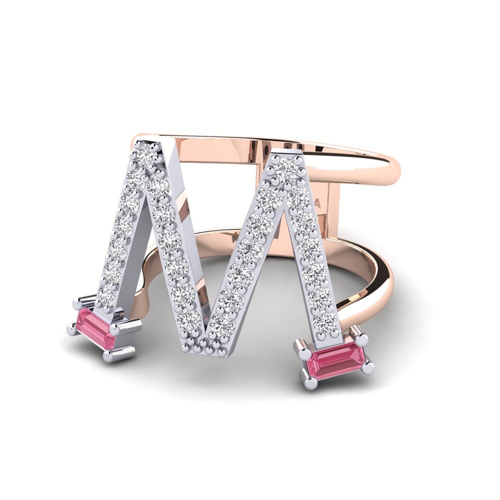 585 Rot & Weissgold Rosa Saphir SYLVIE Ringe Martox - M