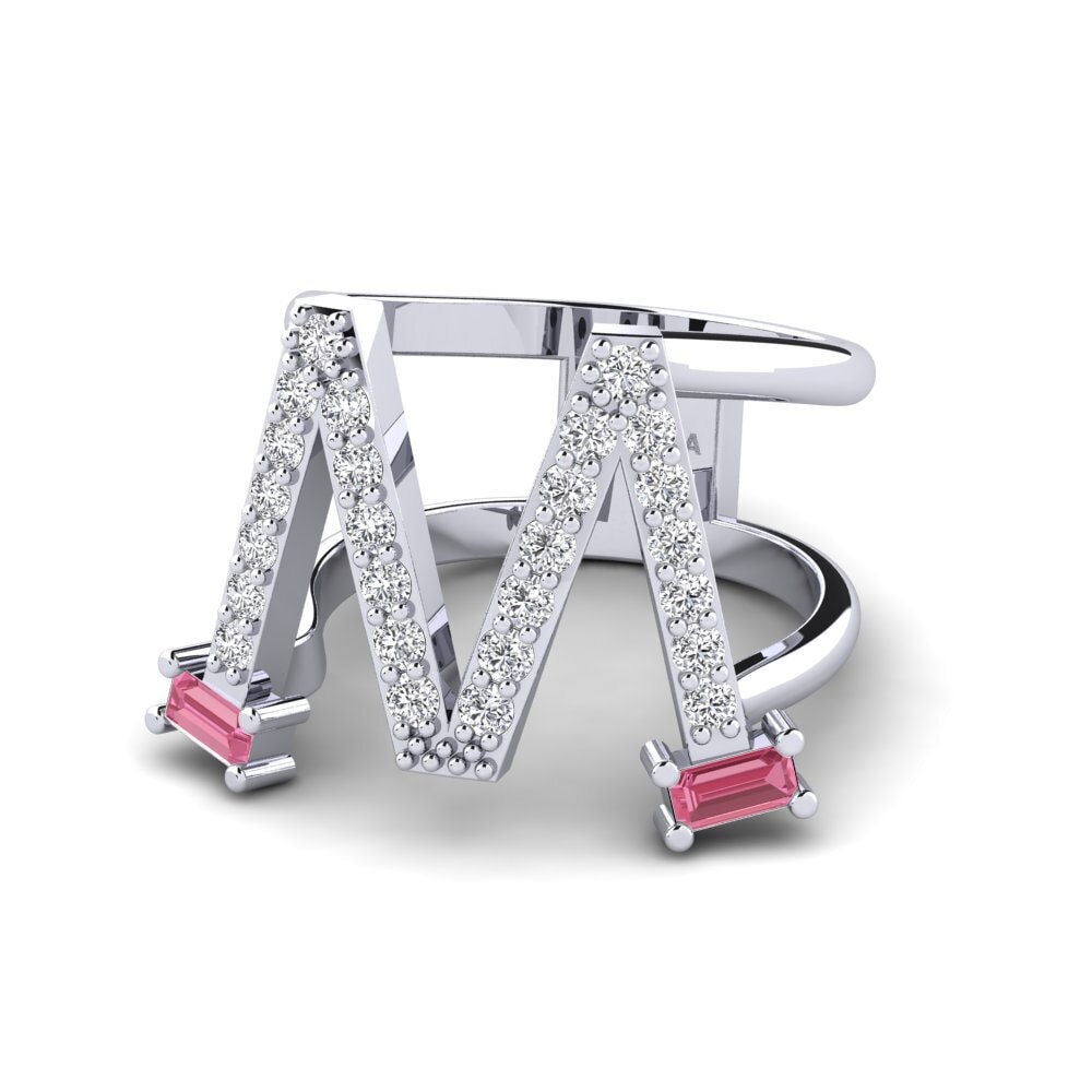 Palladium 950 Rosa Saphir SYLVIE Ringe Martox - M