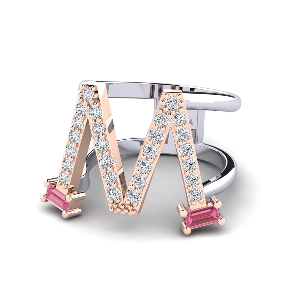 Weiss & Rotgold 585 Rosa Saphir SYLVIE Ringe Martox - M