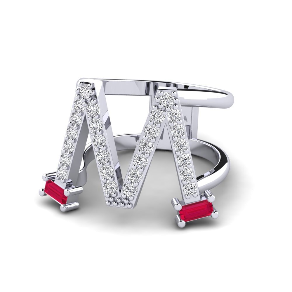 Palladium 950 Rubin SYLVIE Ringe Martox - M
