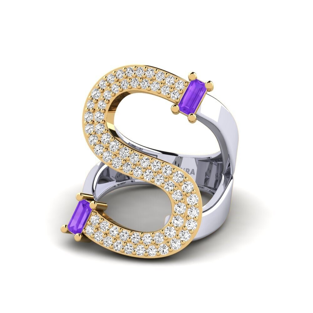 Weiss & Gelbgold 585 Amethyst SYLVIE Ringe Martox - S