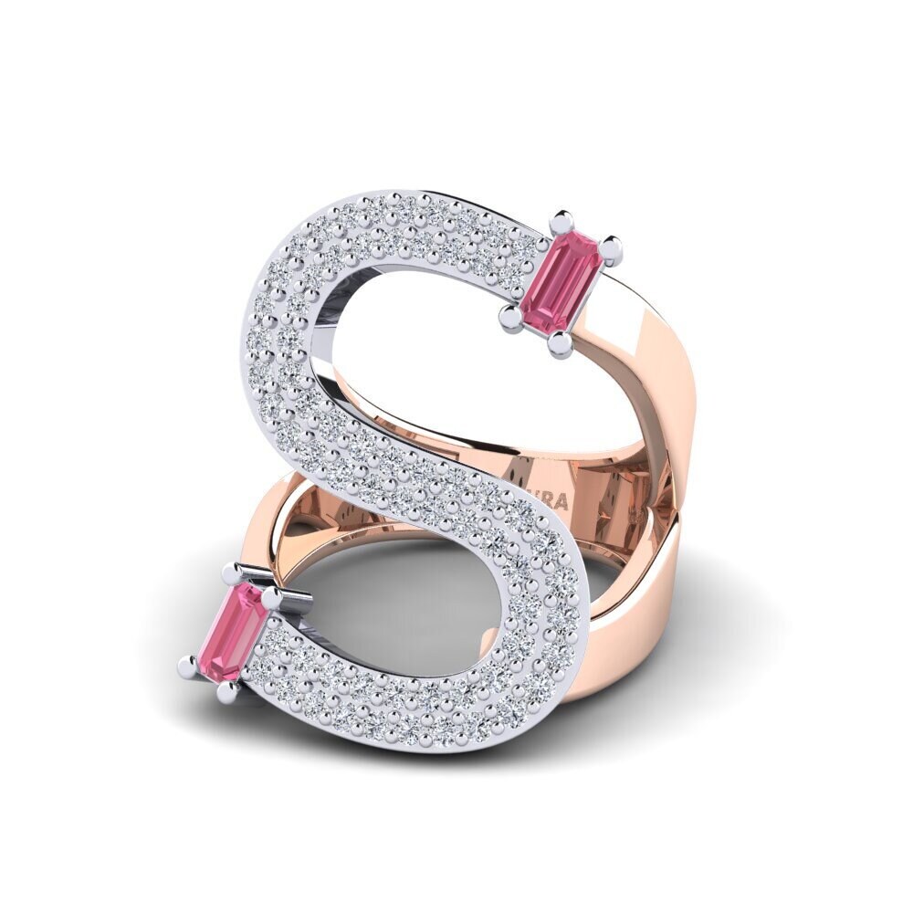 585 Rot & Weissgold Rosa Saphir SYLVIE Ringe Martox - S