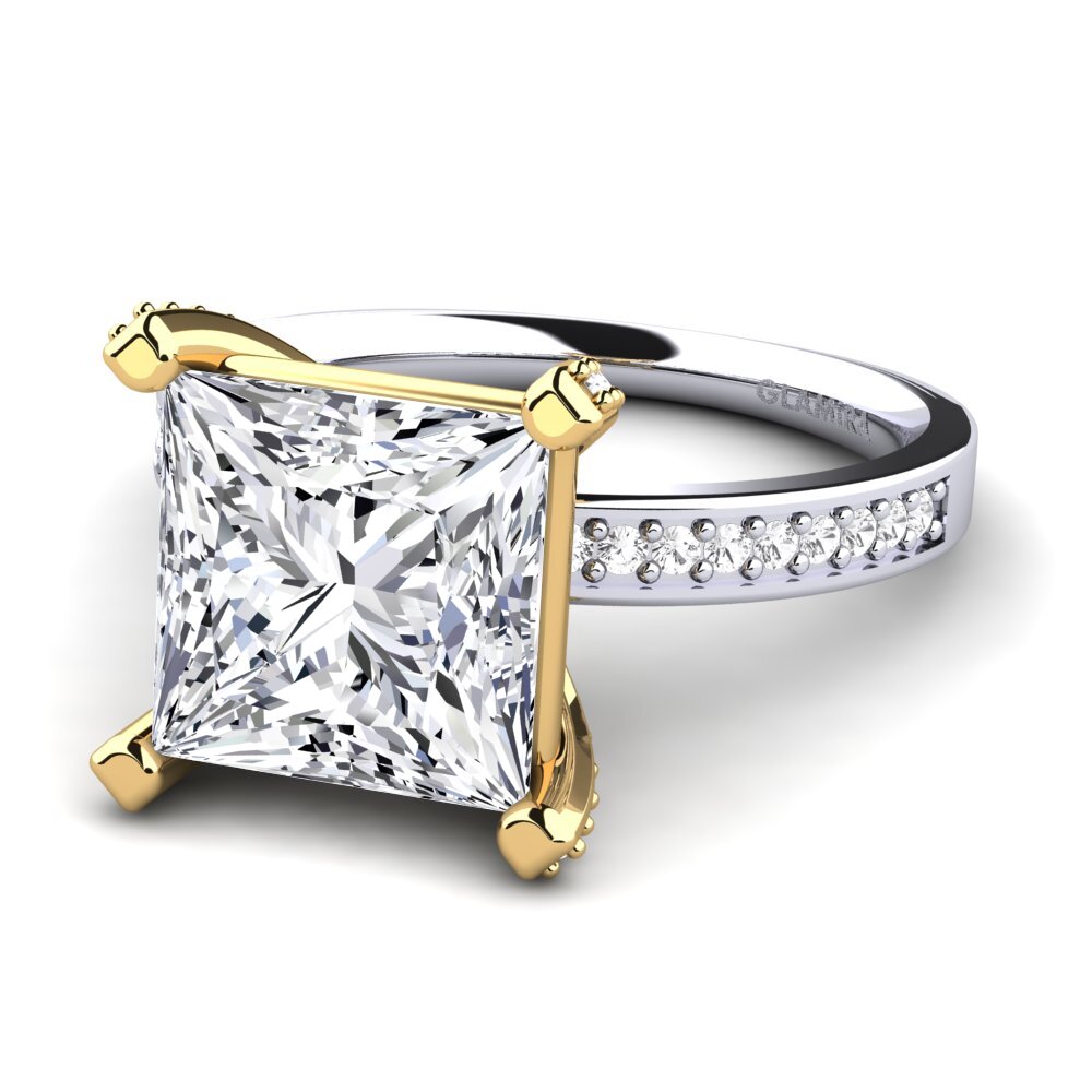 18k Oro Blanco / Amarillo Anillo Martoya