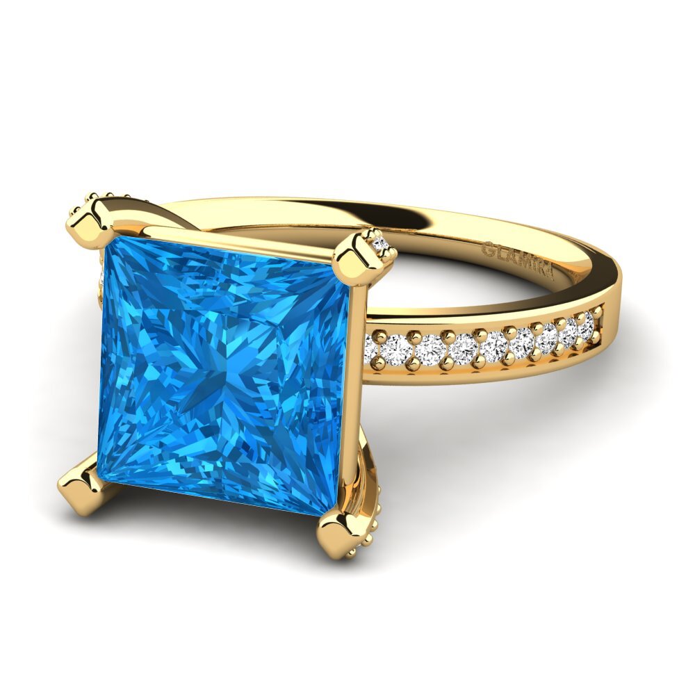 Princesa Topacio azul Anillo Martoya