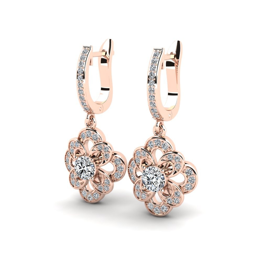 18ct Rose Gold Women's Earring Marusya