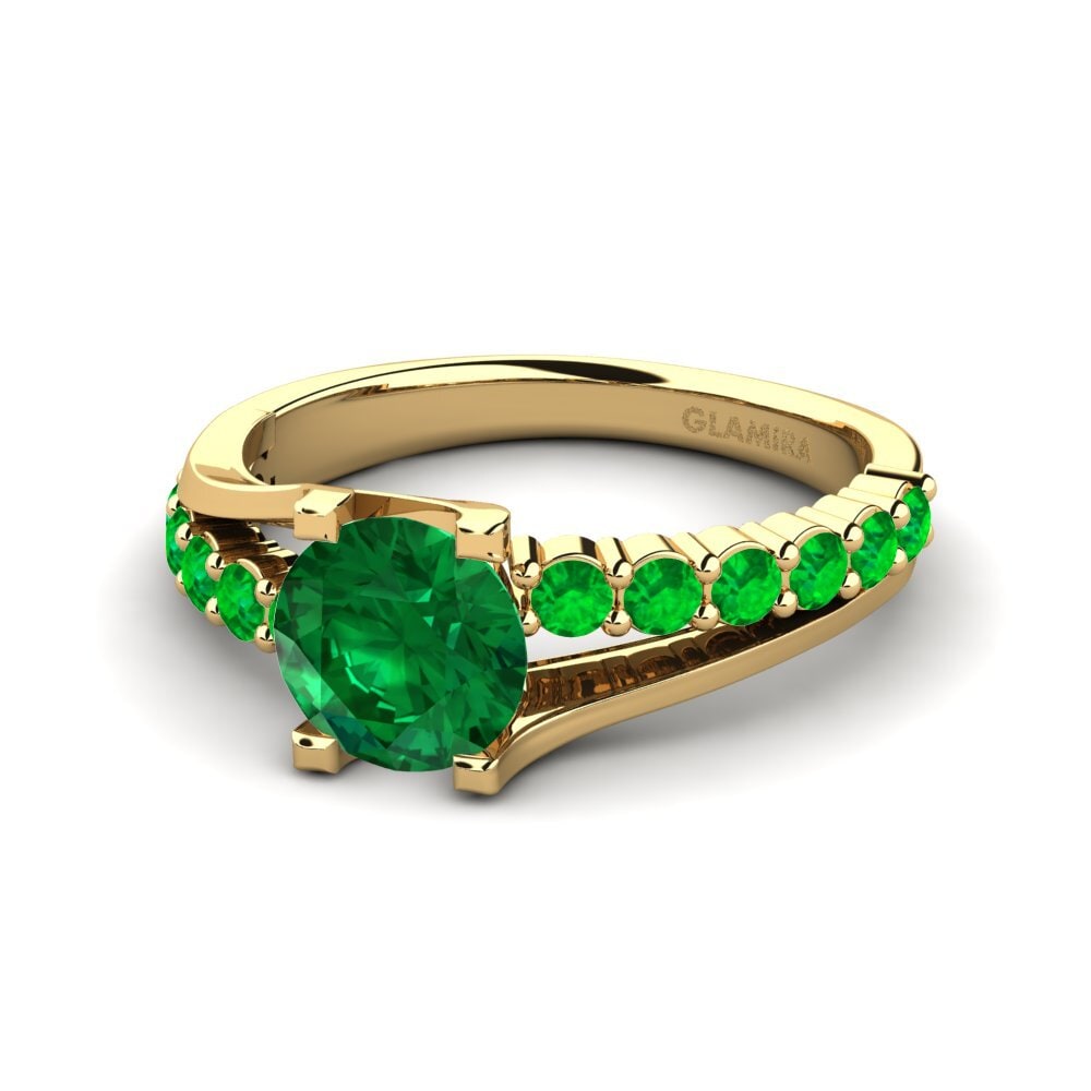 Emerald (Lab Created) Engagement Ring Maryellen