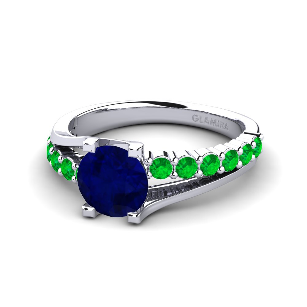 9ct White Gold Sapphire Engagement Ring Maryellen