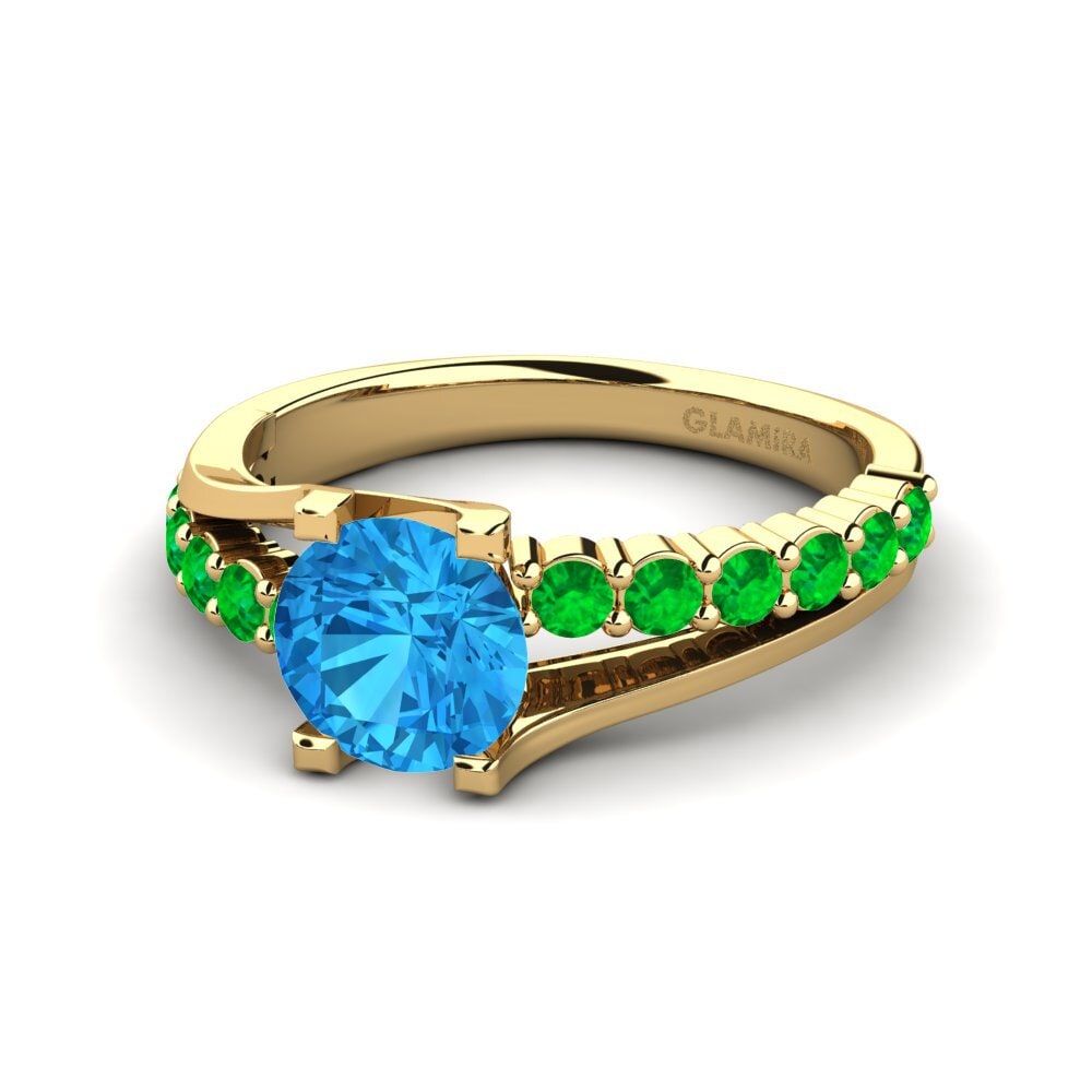 Topacio azul Anillo de compromiso Maryellen