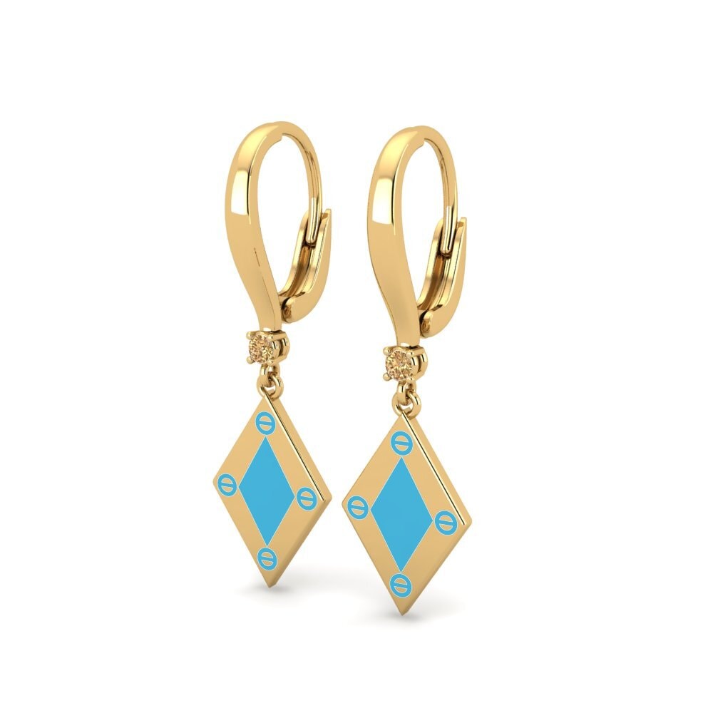 Diamante Marrón Pendiente de mujer Maryrosepte
