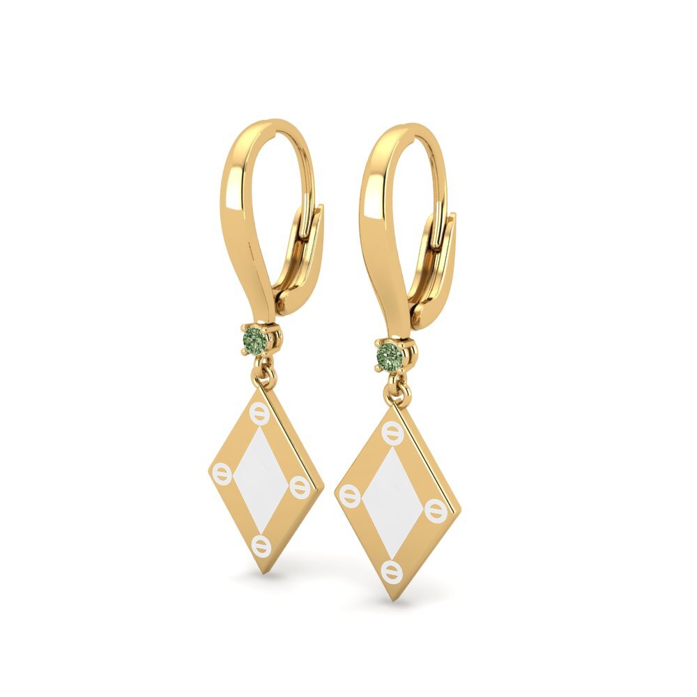 Diamante Verde Pendiente de mujer Maryrosepte