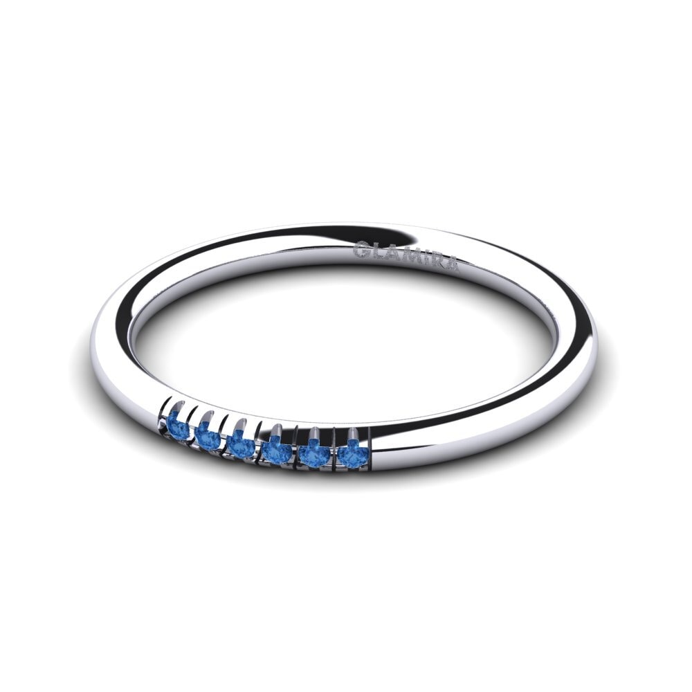 Circonita Azul Oscuro Anillo Masha