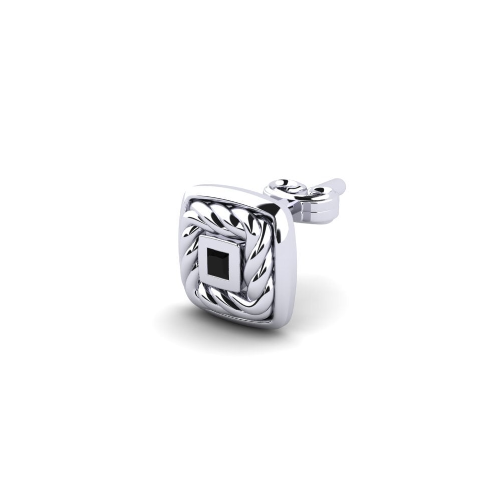 925 stříbro Černý diamant Pánské náušnice Mashid