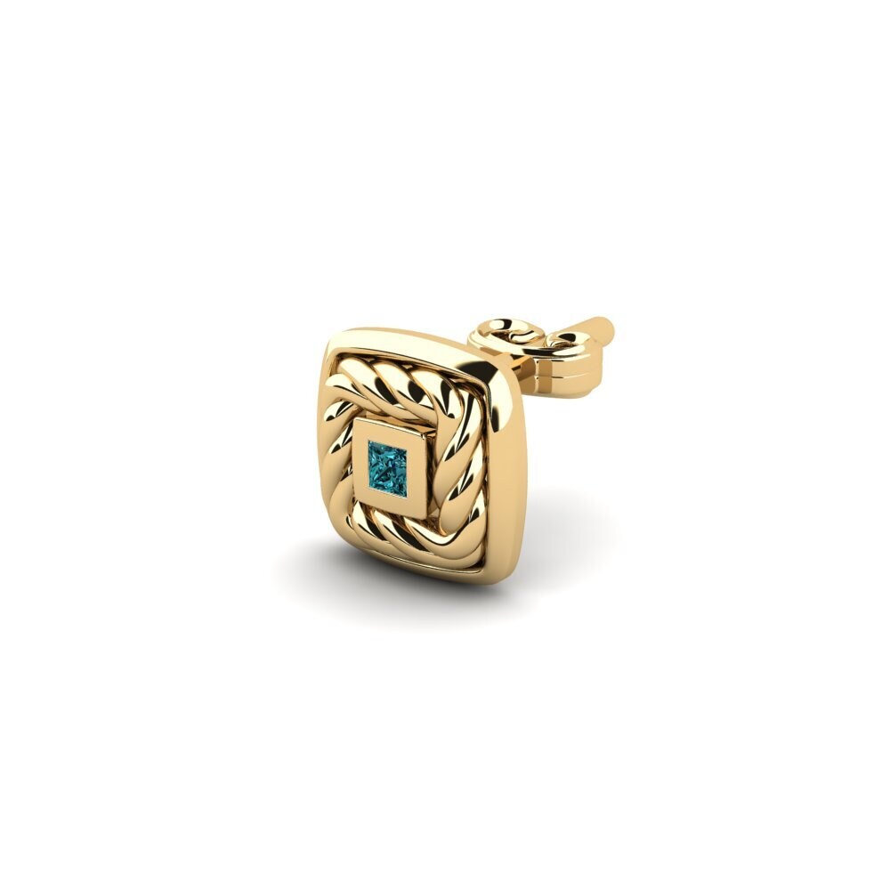 Princesa Diamante Azul Pendiente para hombre Mashid