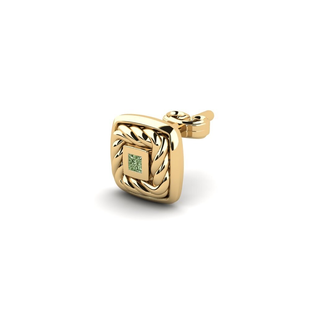 Green Diamond Men's Earring Mashid