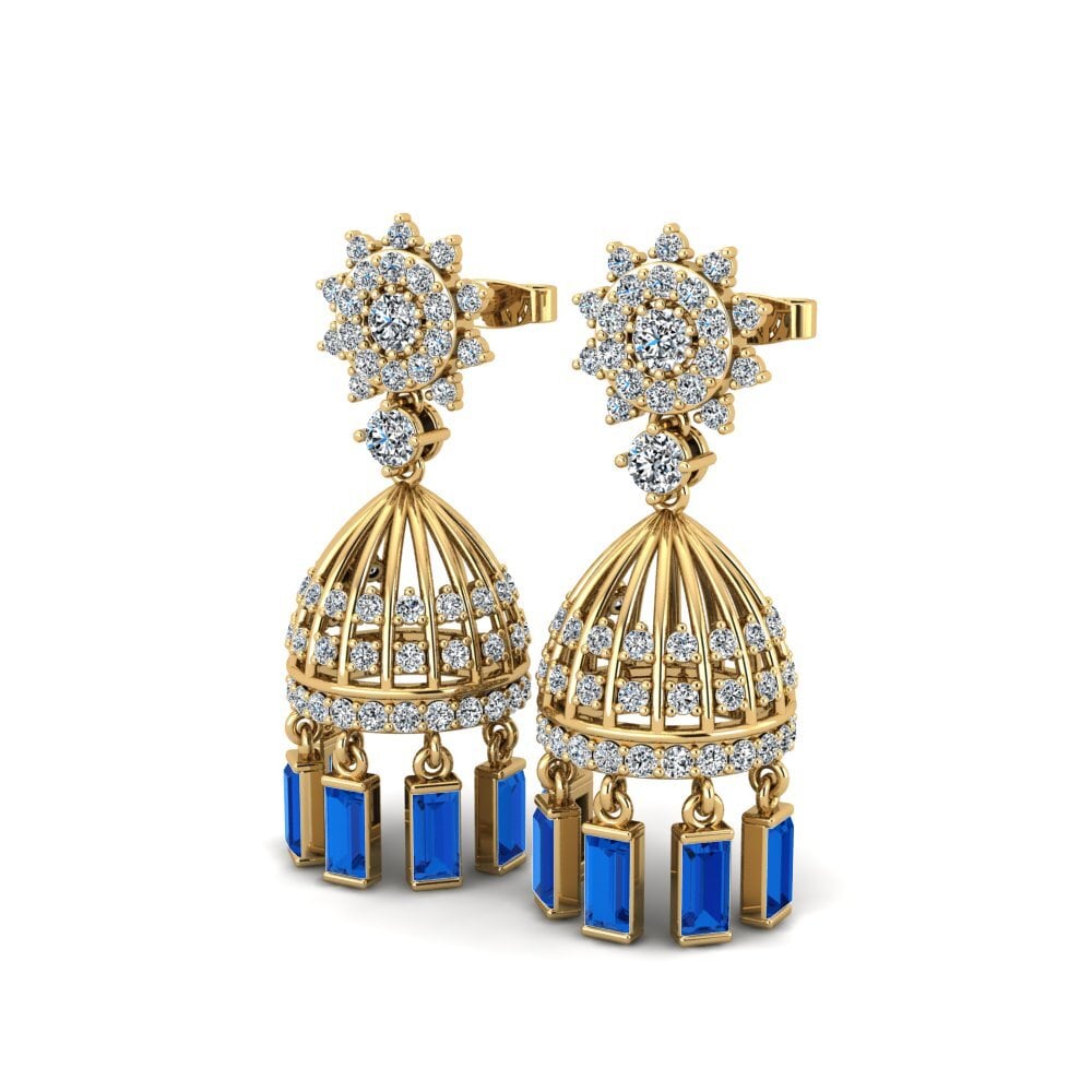Dark Blue Zirconia Earring Massi
