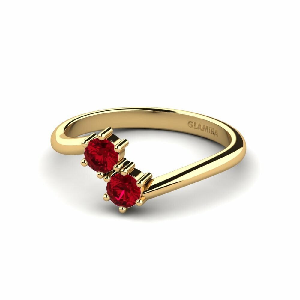 Zircone Rouge Bague de fiançailles Mastiquer