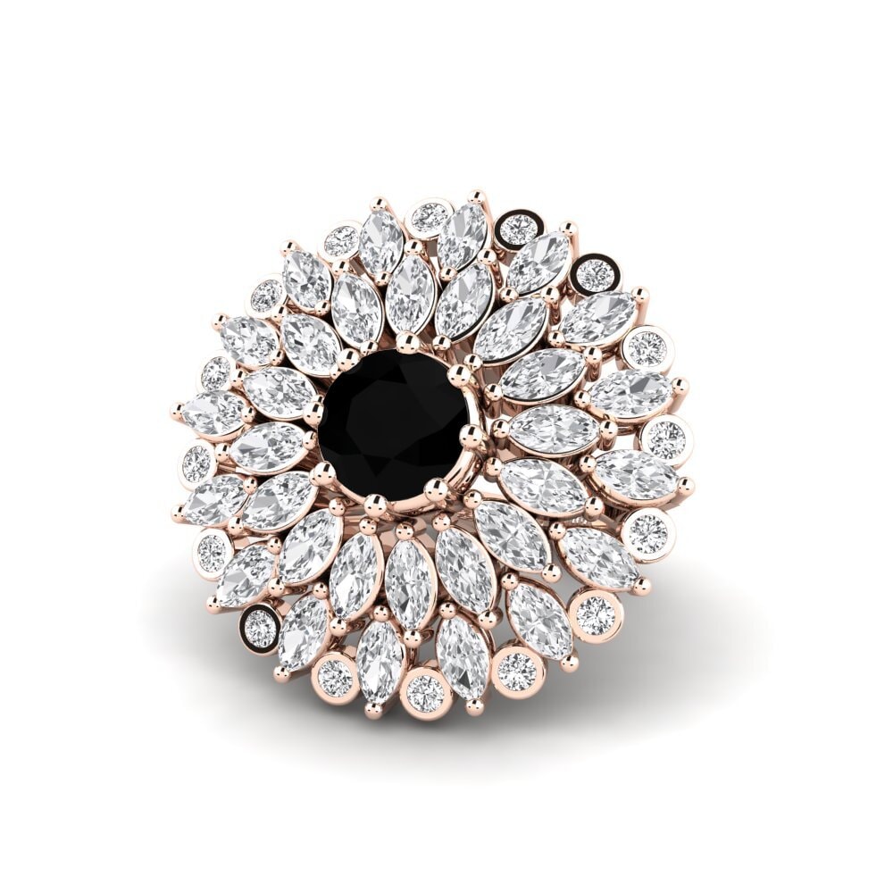 9k Rose Gold Black Onyx Ring Masumi