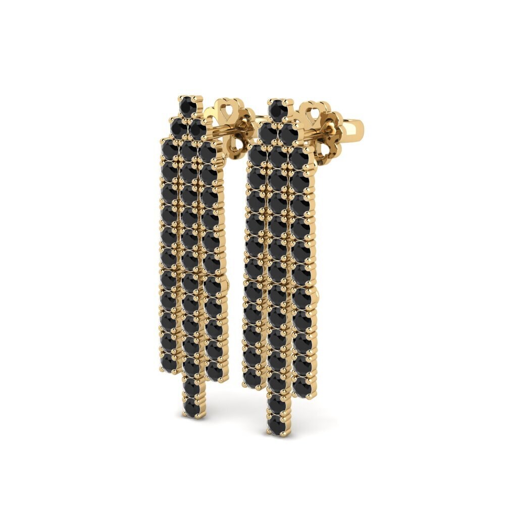 Saphir noir SYLVIE Boucles D'oreilles Matchless