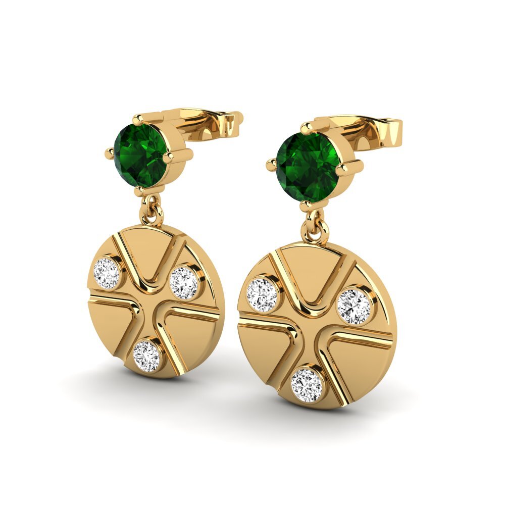 Đá Tourmaline Xanh / Bích tỷ Bông tai nữ Mateu