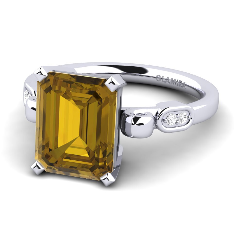 Brown Zircon Engagement Ring Mathina