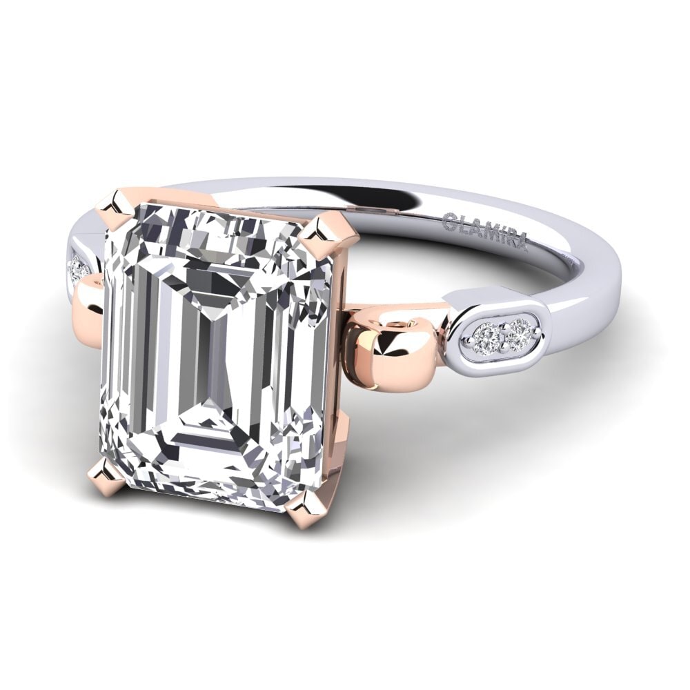 14ct White / Rose Gold Engagement Ring Mathina