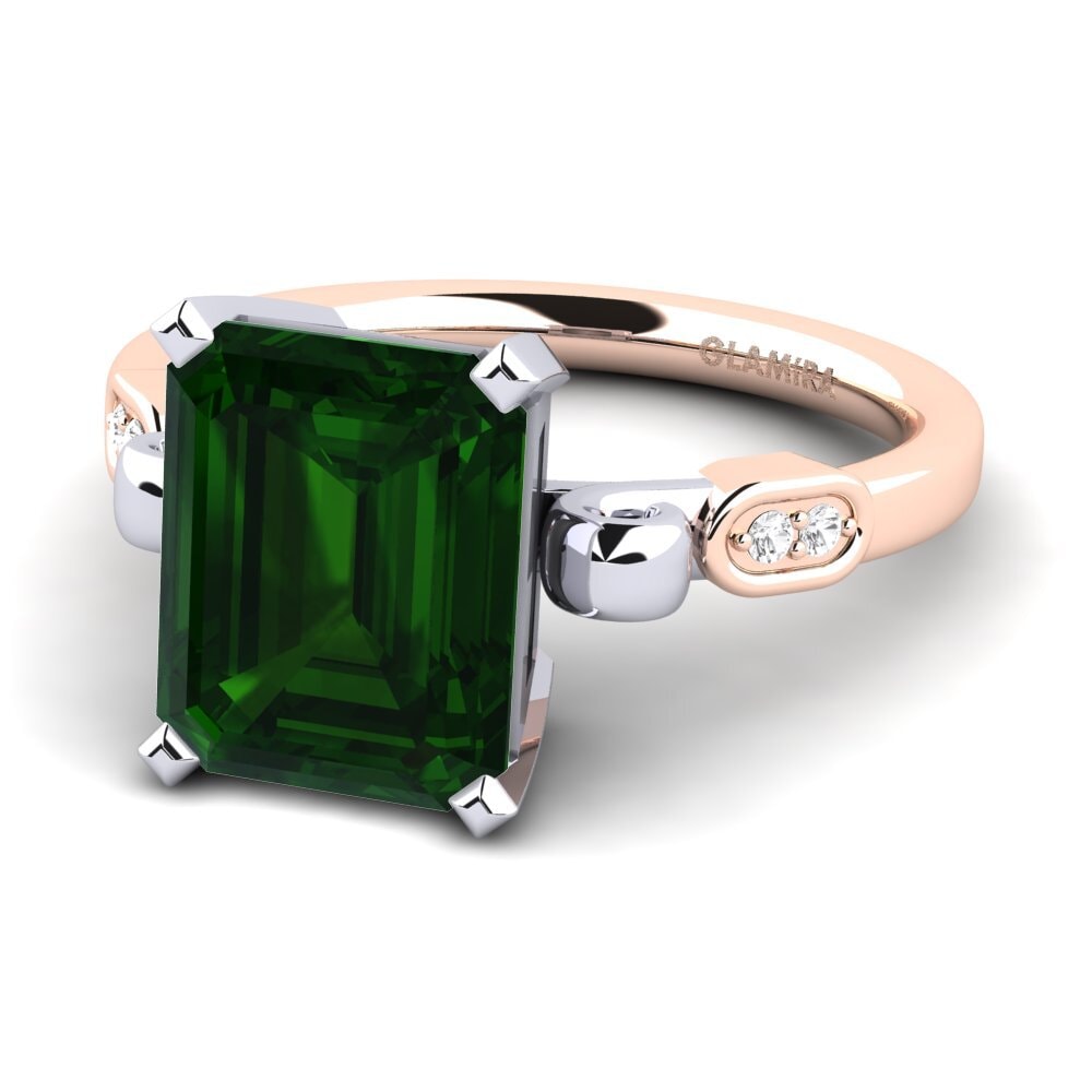 18ct Rose & White Gold Engagement Ring Mathina
