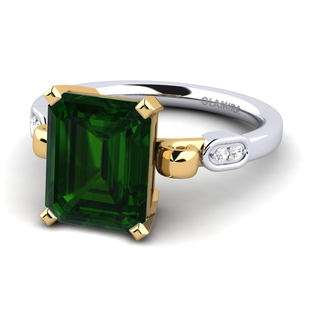 18ct White / Yellow Gold Engagement Ring Mathina