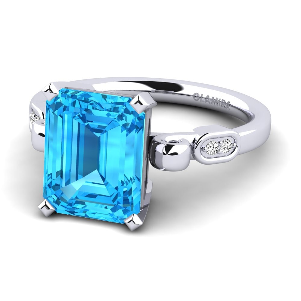 Blue Topaz Engagement Ring Mathina