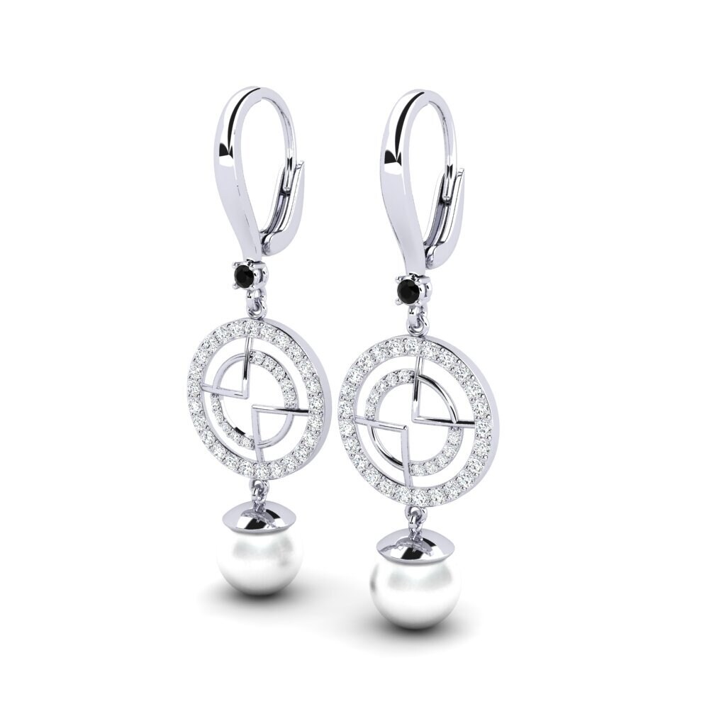 Diamante Negro Pendiente de mujer Matrijon