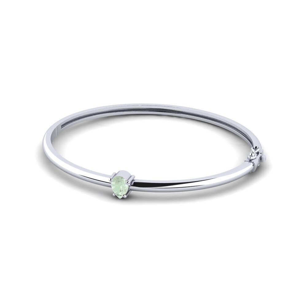 925 Silver Green Amethyst SYLVIE Bangle Matsalar