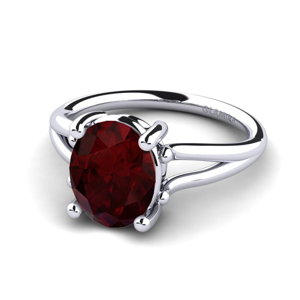 Garnet Engagement Ring Matteline