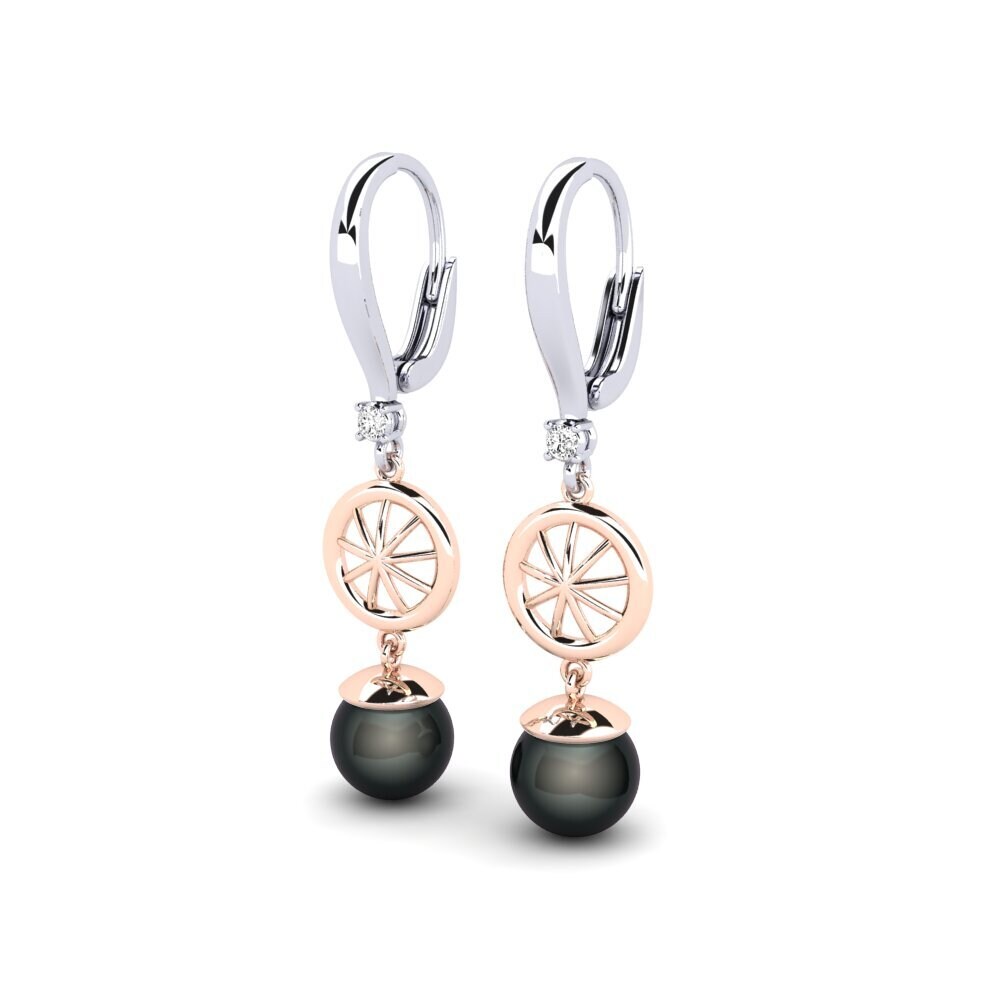 14ct White & Rose Gold Moissanite Women's Earring Maturiyej