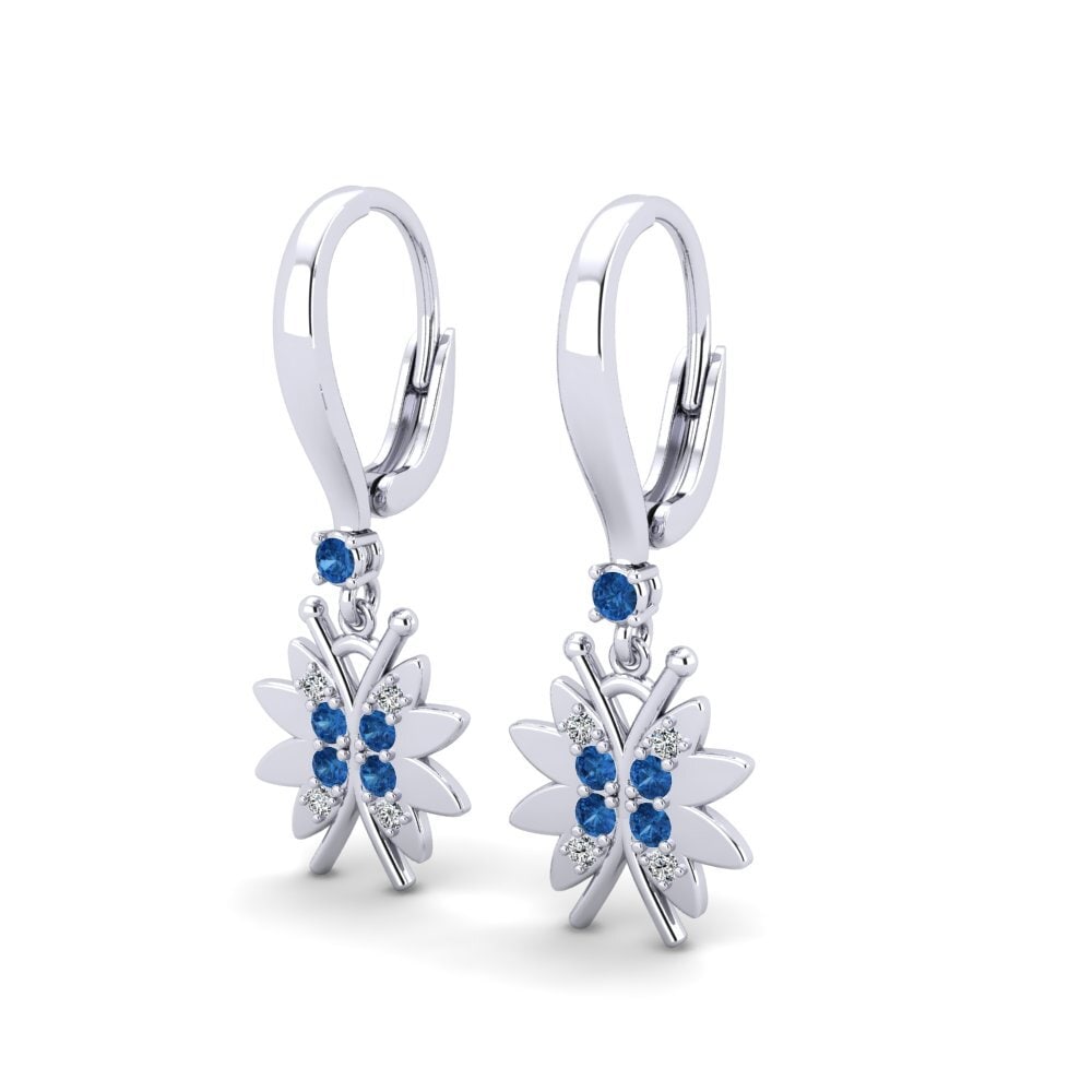 Donker Blauwe Zirkoon Dames Oorbellen Maurane